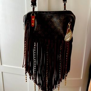 Vintage Boho LV crossbody bag